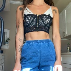 For love and lemons strapless lace bustier